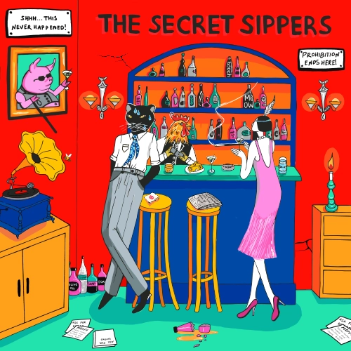 The Secret Sippers l 5L Speakeasy Bar Menu Cover