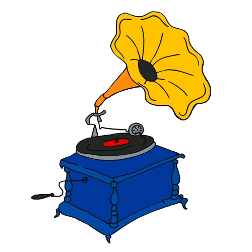 The Secret Sippers l 5L Speakeasy Bar Menu Cover: gramophone